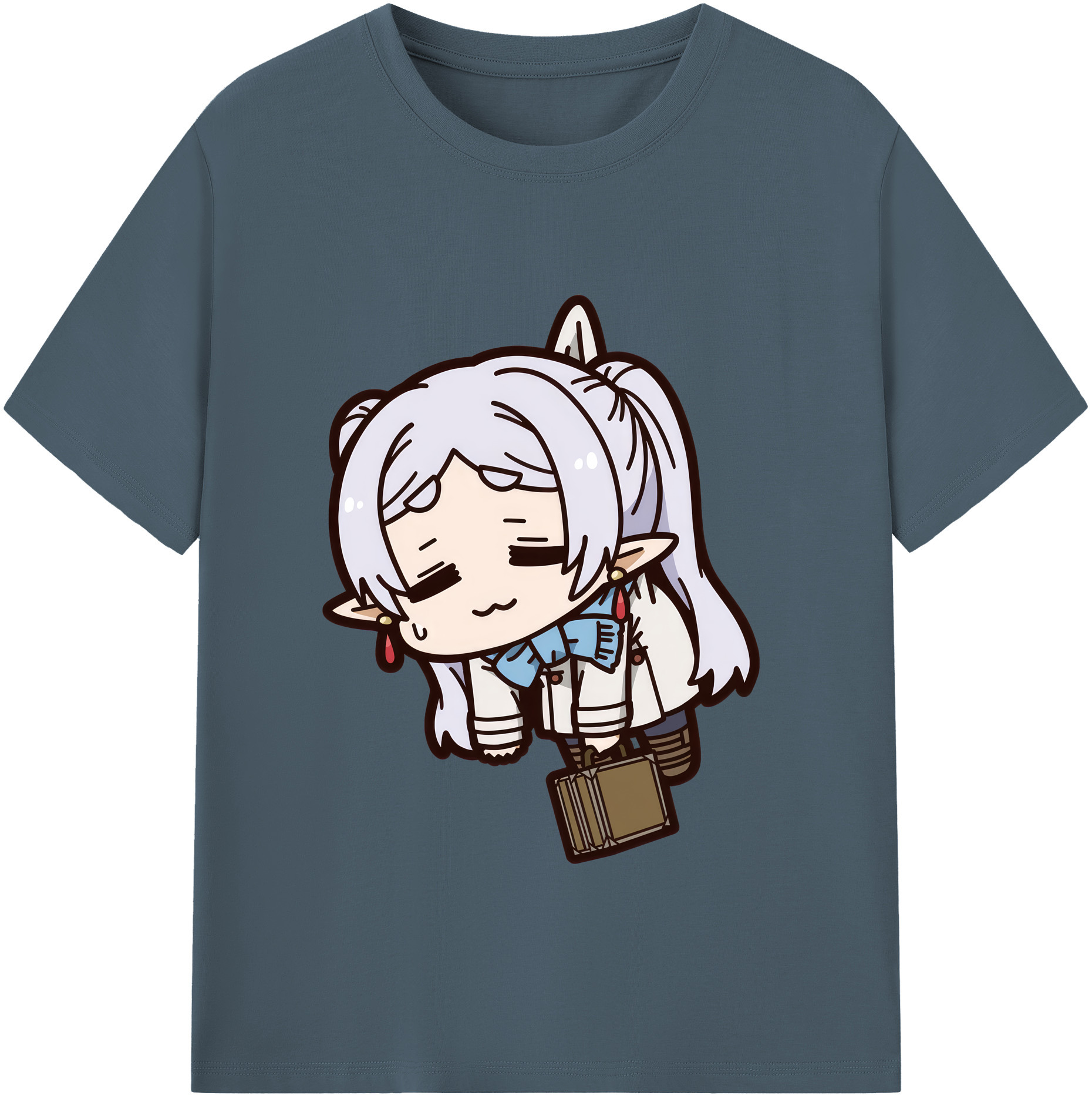 （画像用） 葬送のフリーレン Frieren 綿100％半袖Tシャツ（フロントプリント）